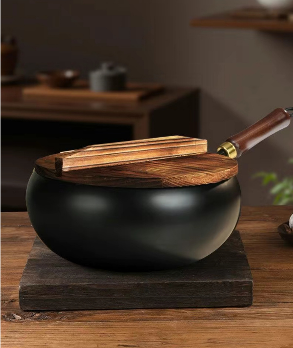 Big belly iron pot
