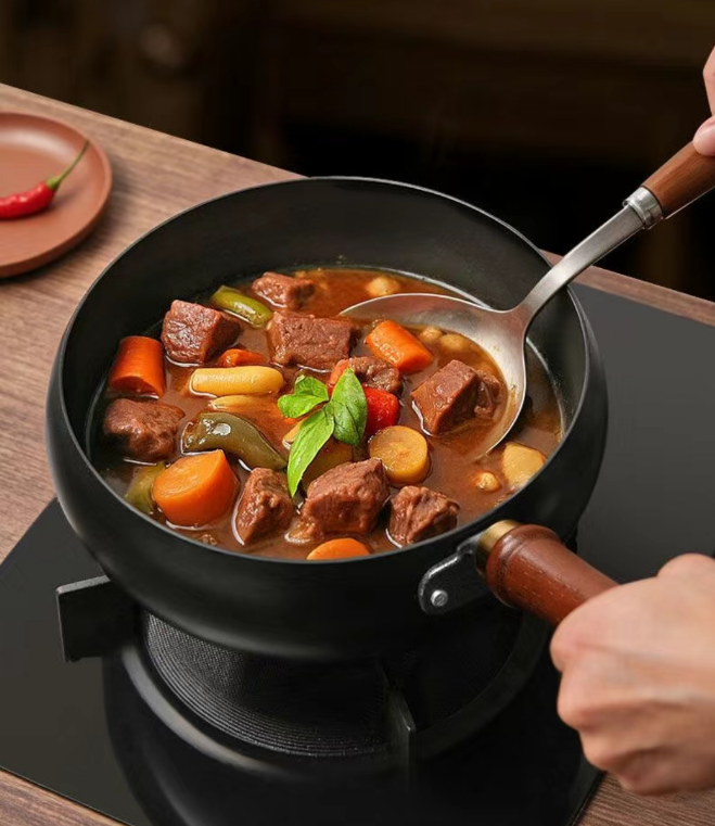 Big belly iron pot