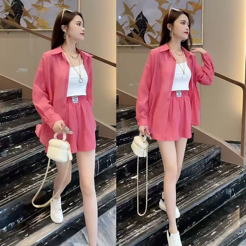Casual short three-piece suit-休闲短款三件套