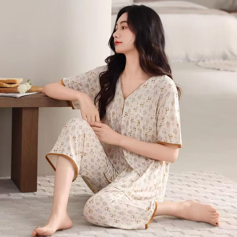 High-end ice silk pajamas-one set