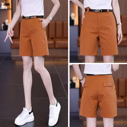 High-waisted shorts-高腰五分裤