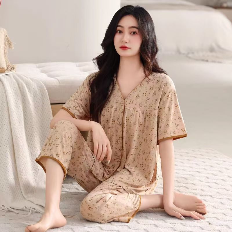 High-end ice silk pajamas-one set