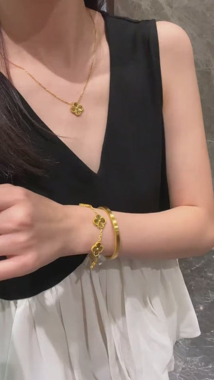 Sand gold jewelry three-piece set-沙金首饰三件套
